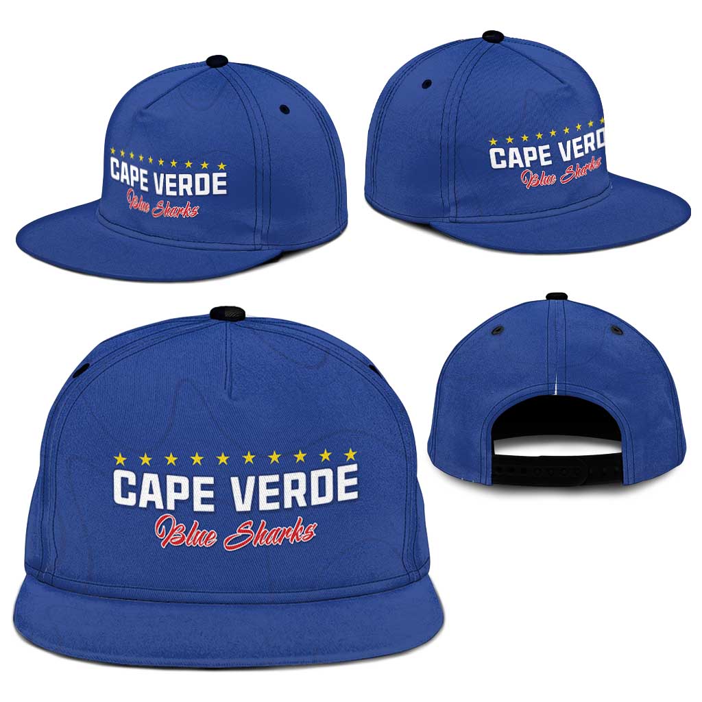 Cape Verde Football Snapback Cap Go Champions Blue Sharks - Wonder Print Shop