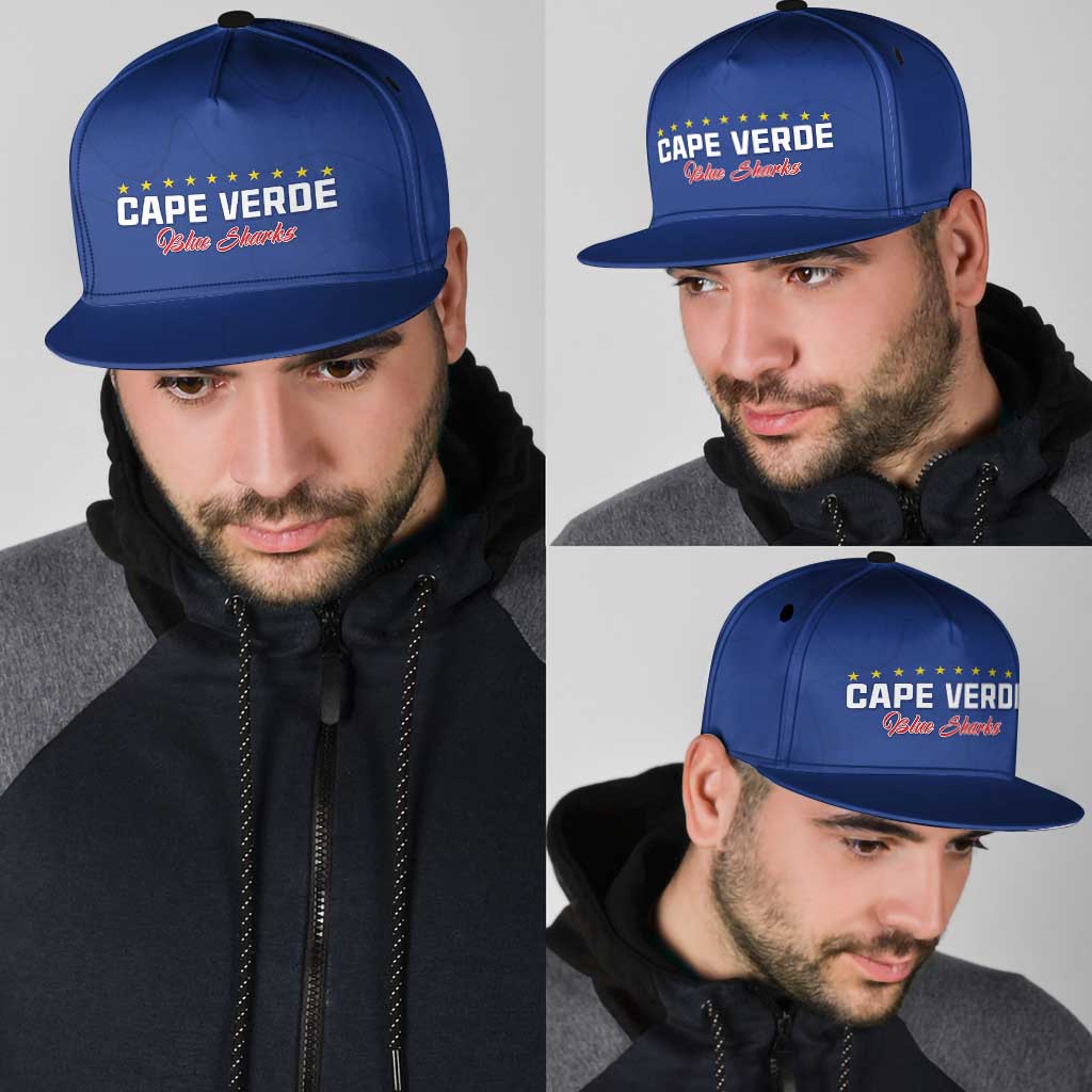 Cape Verde Football Snapback Cap Go Champions Blue Sharks - Wonder Print Shop