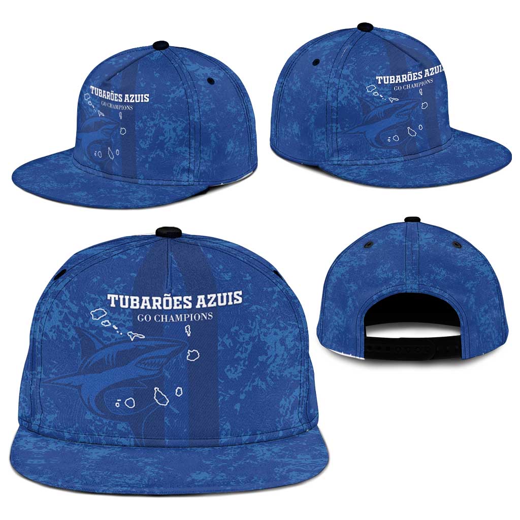 Cape Verde Football Snapback Cap Go Champions Tubaroes Azuis - Wonder Print Shop