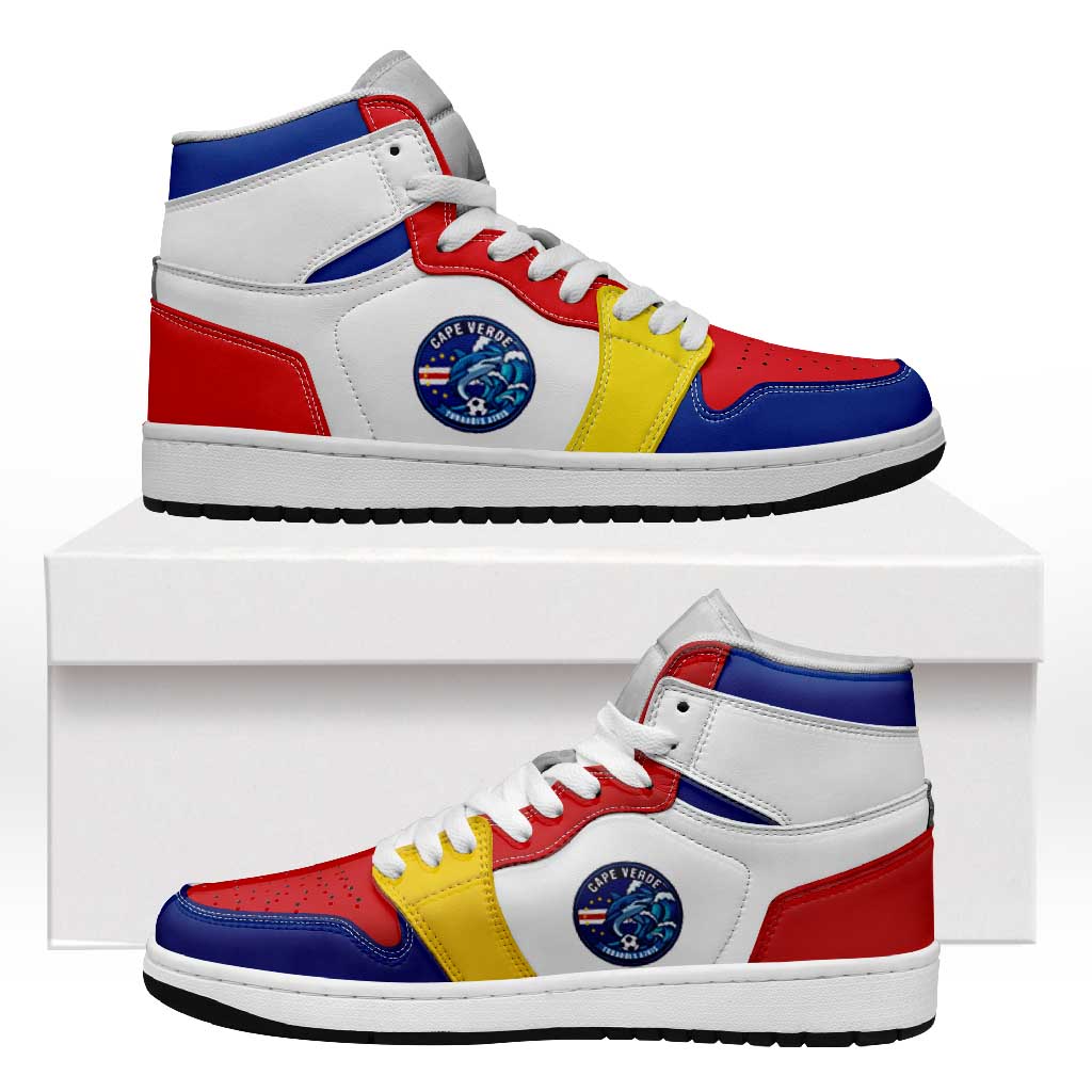 Cape Verde High Sneakers AJ1 Classic National Flag Style - Wonder Print Shop