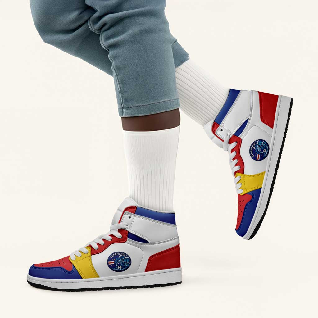 Cape Verde High Sneakers AJ1 Classic National Flag Style - Wonder Print Shop