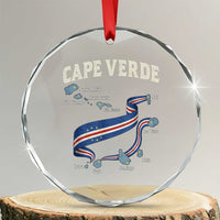 Cape Verde Islands Map National Flag Crystal Glass Ornament Cabo Verde Archipelago Geography Pride