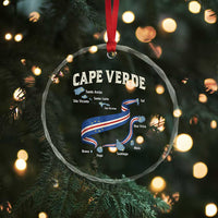 Cape Verde Islands Map National Flag Crystal Glass Ornament Cabo Verde Archipelago Geography Pride