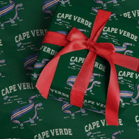 Cape Verde Islands Map National Flag Wrapping Paper Roll Cabo Verde Archipelago Geography Pride