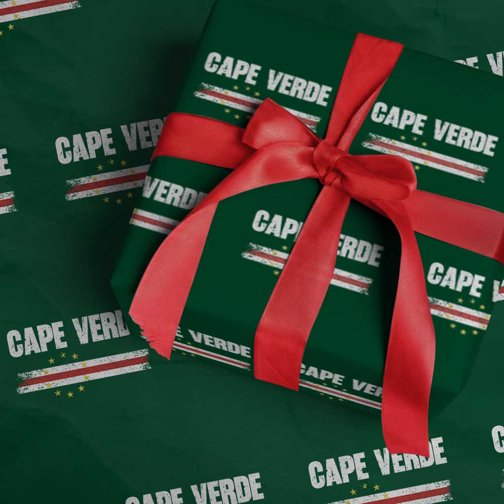 Cape Verde Pride Vintage Cape Verdean Flag 10 Stars Wrapping Paper Roll