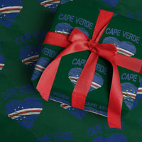Cape Verde Scribble Flag Heart National Pride Wrapping Paper Roll Cabo Verde Love