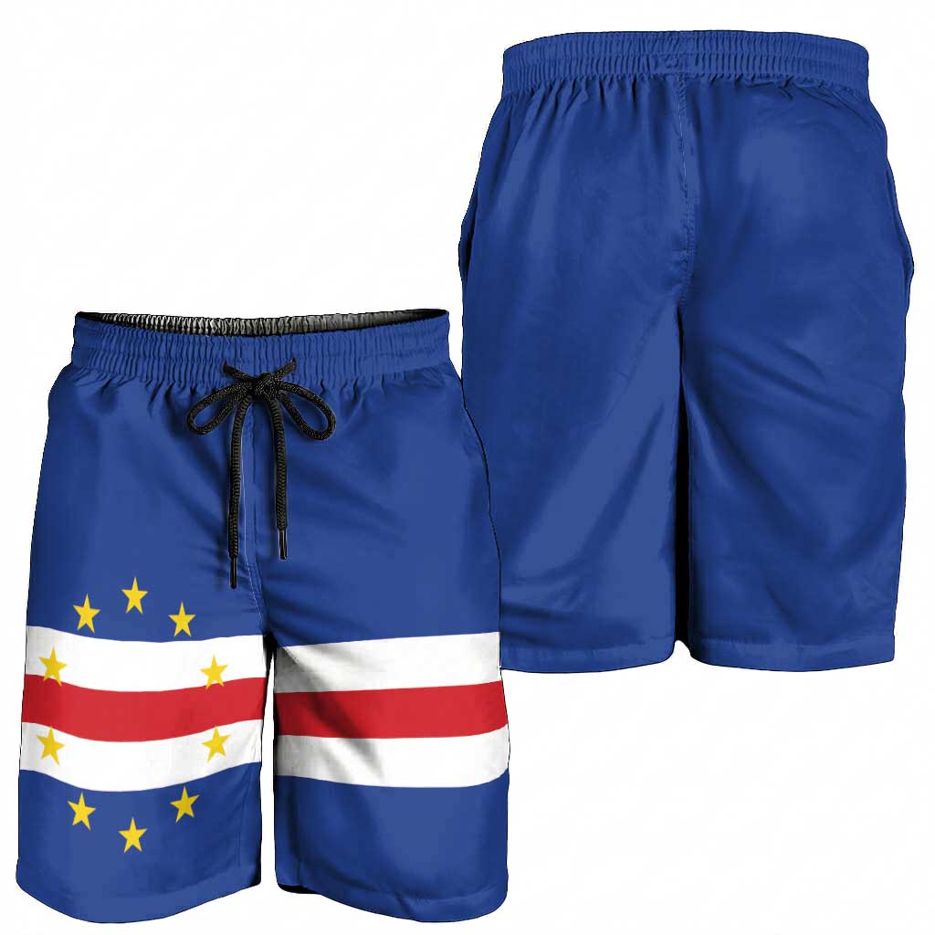 Cape Verde Shorts for Men National Flag Colors - Wonder Print Shop