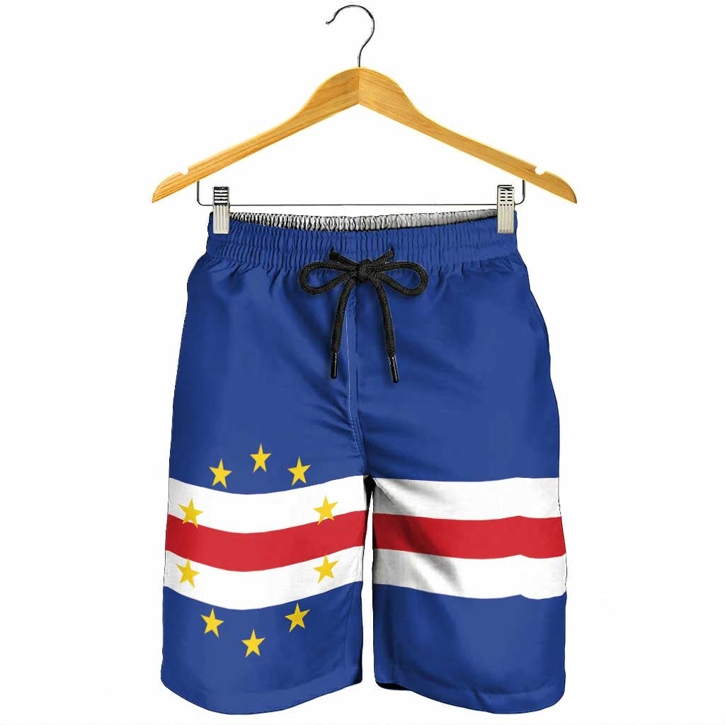 Cape Verde Shorts for Men National Flag Colors - Wonder Print Shop