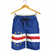 Cape Verde Shorts for Men National Flag Colors - Wonder Print Shop