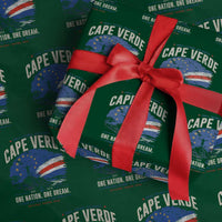 Cape Verde Small Islands Big Hearts Pride Wrapping Paper Roll Cabo Verde One Nation One Dream Distressed Flag
