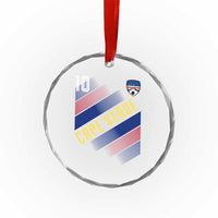 Cape Verde Soccer Jersey Style National Pride Crystal Glass Ornament Cabo Verde Football Fans Number 10 Athletic