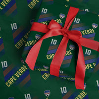 Cape Verde Soccer Jersey Style National Pride Wrapping Paper Roll Cabo Verde Football Fans Number 10 Athletic