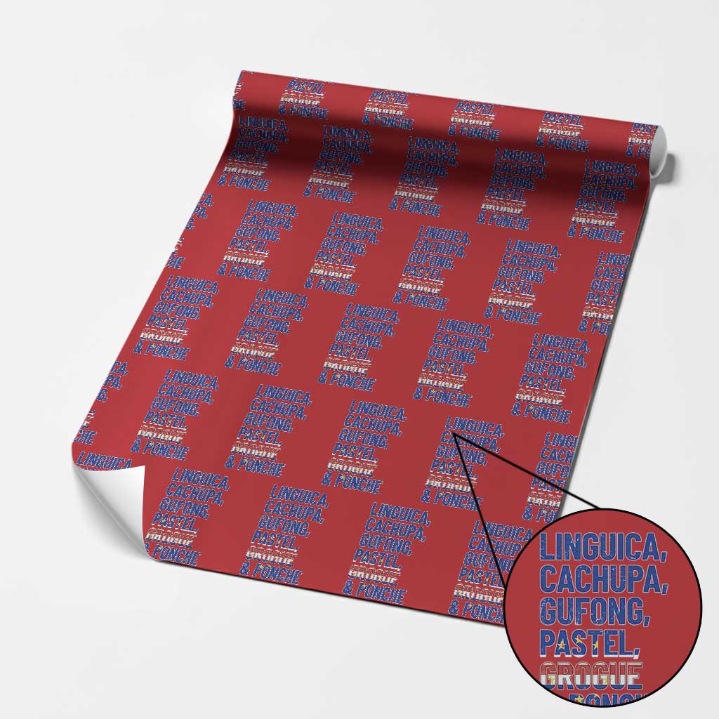 Cape Verde Traditional Food & Drinks List Wrapping Paper Roll Cabo Verdean Cachupa Grogue Heritage Gift