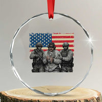 Captured Dictator Maduro Crystal Glass Ornament Special Forces Justice Operation American Flag - Wonder Print Shop