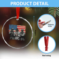 Captured Dictator Maduro Crystal Glass Ornament Special Forces Justice Operation American Flag - Wonder Print Shop
