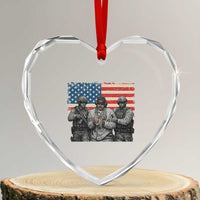 Captured Dictator Maduro Heart Crystal Glass Ornament Special Forces Justice Operation American Flag - Wonder Print Shop