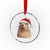 Capybara Christmas Crystal Glass Ornament Funny Santa Capy Meme Xmas Vibe TS02