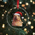 Capybara Christmas Crystal Glass Ornament Funny Santa Capy Meme Xmas Vibe TS02