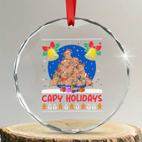 Capybara Xmas Tree Crystal Glass Ornament Funny Capy Holidays Gift TS12