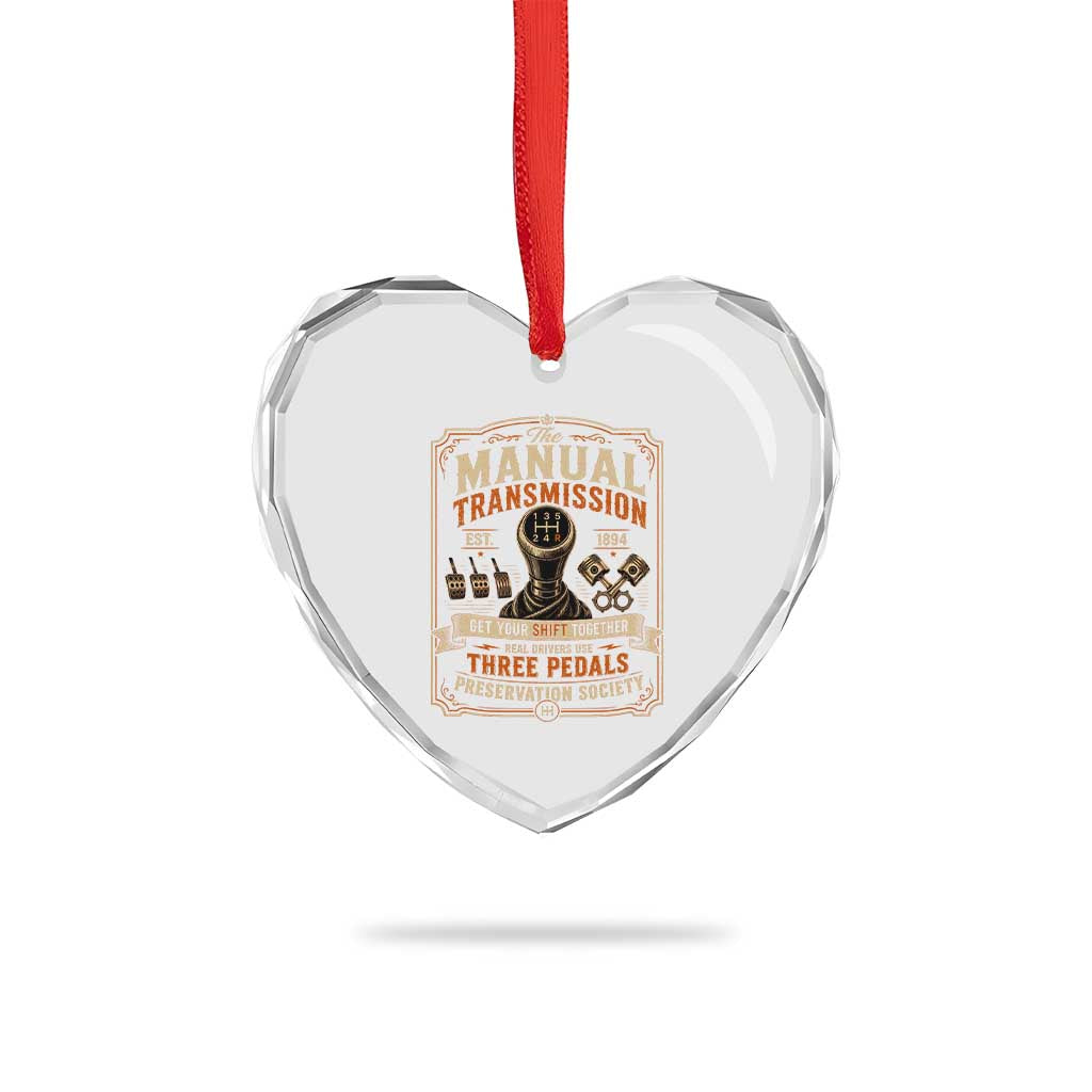 Car Guy Heart Crystal Glass Ornament The Manual Transmission Preservation Society
