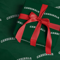 Cardinal Lovers Wrapping Paper Roll Retro Varsity College Graphic