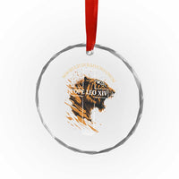Cardinal Pope Leo XIV Crystal Glass Ornament Nos Multi In Illo Uno Unum 267th Pope From Chicago Tiger TS11