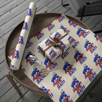 Caribbean Soccer Lover Gift Wrapping Paper Roll Haitian Heritage Pride