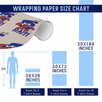 Caribbean Soccer Lover Gift Wrapping Paper Roll Haitian Heritage Pride
