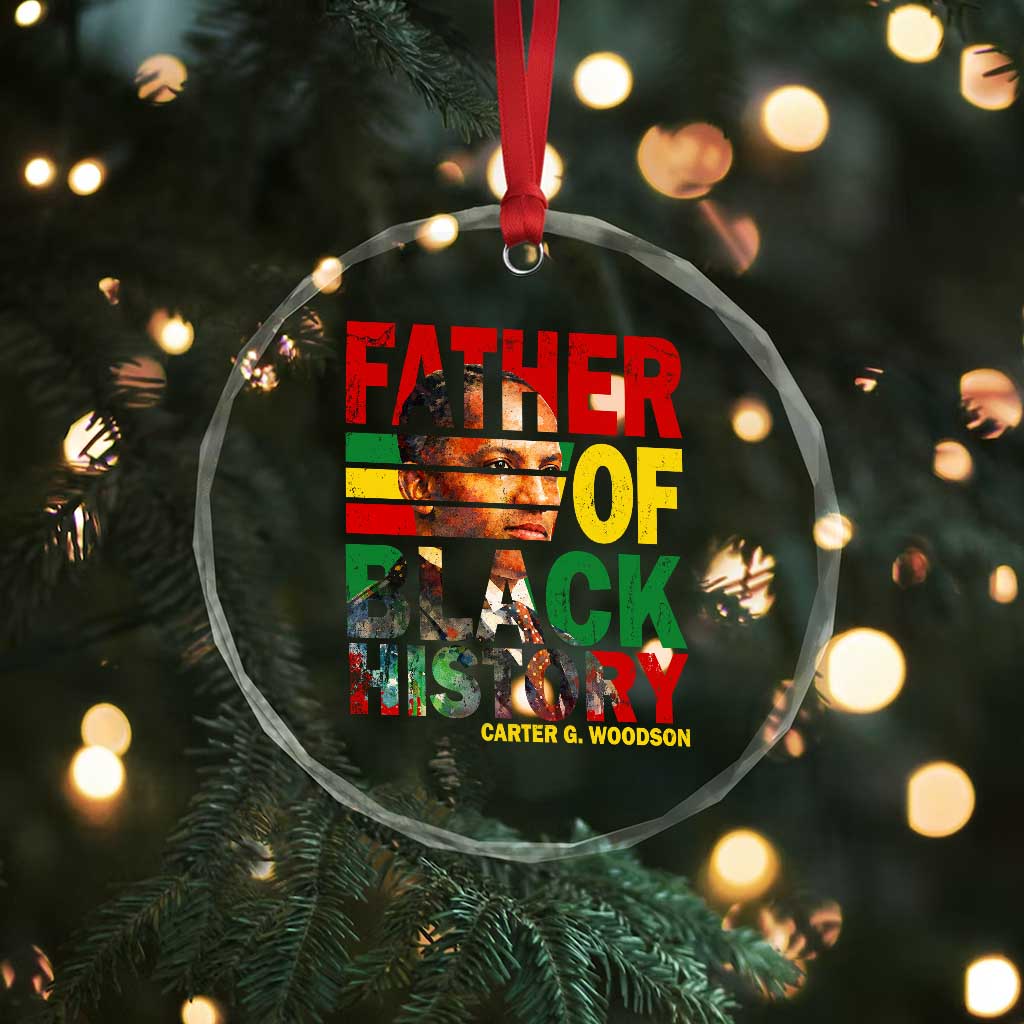 Carter G Woodson Crystal Glass Ornament Father Of Black History Month