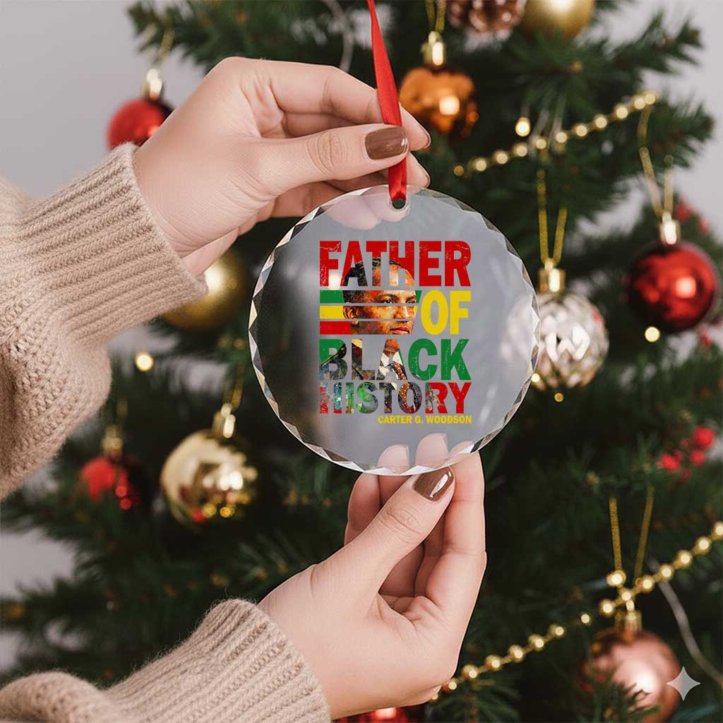 Carter G Woodson Crystal Glass Ornament Father Of Black History Month