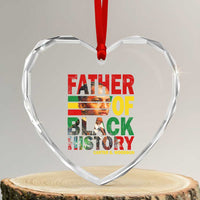 Carter G Woodson Heart Crystal Glass Ornament Father Of Black History Month