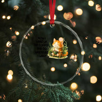 Cat Coffee Lover Crystal Glass Ornament Now I Wake Up Sip Coffee And Do Whatever I Want TS12