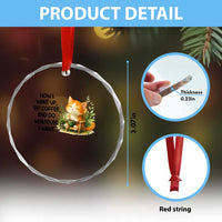 Cat Coffee Lover Crystal Glass Ornament Now I Wake Up Sip Coffee And Do Whatever I Want TS12