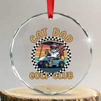 Cat Dad Golf Club Crystal Glass Ornament Funny Sports Lover Gift TS12