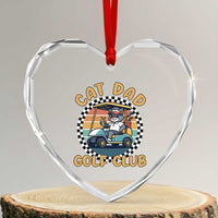 Cat Dad Golf Club Heart Crystal Glass Ornament Funny Sports Lover Gift - Wonder Print Shop