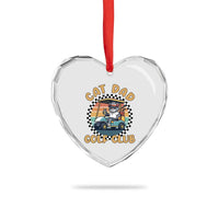 Cat Dad Golf Club Heart Crystal Glass Ornament Funny Sports Lover Gift - Wonder Print Shop
