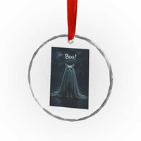 Cat Halloween Crystal Glass Ornament Spooky Season Ghost Kitten Haunted Mansion TS10