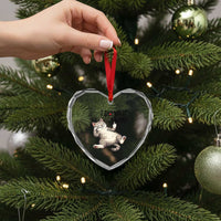 Cat Lover Heart Crystal Glass Ornament Funny I Do What I Want - Wonder Print Shop