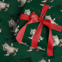 Cat Lover Wrapping Paper Roll Funny I Do What I Want - Wonder Print Shop