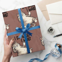 Cat Lover Wrapping Paper Roll Funny I Do What I Want - Wonder Print Shop