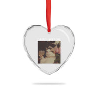 Cat Meme Heart Crystal Glass Ornament Fun Fact I Dont Care Funny Saying Quote - Wonder Print Shop