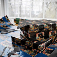 Cat Ramen Hanukkah Wrapping Paper Roll Japanese Kawaii Anime Chanukah Cat - Wonder Print Shop