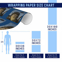 Cat Selfie With Alien UFO Wrapping Paper Roll Retro Space Sci-Fi Cat Pilot - Wonder Print Shop