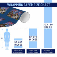 Cat Selfie with Bigfoot USA 250 Years Wrapping Paper Roll Funny 4th Of July Cat Graphic