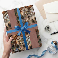 Cat Selfie with Man Funny Cat Dad Wrapping Paper Roll