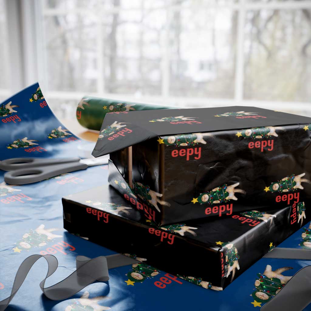 Cat Xmas Meme Wrapping Paper Roll Eepy Kitten Silly Sleepy - Wonder Print Shop