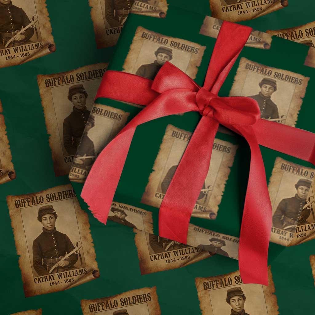 Cathay Williams Wrapping Paper Roll Buffalo Soldier First African American Female Soldier - Wonder Print Shop