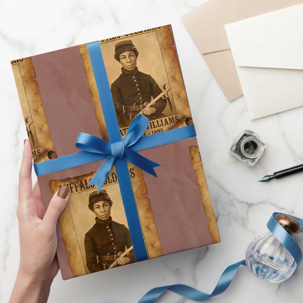 Cathay Williams Wrapping Paper Roll Buffalo Soldier First African American Female Soldier - Wonder Print Shop