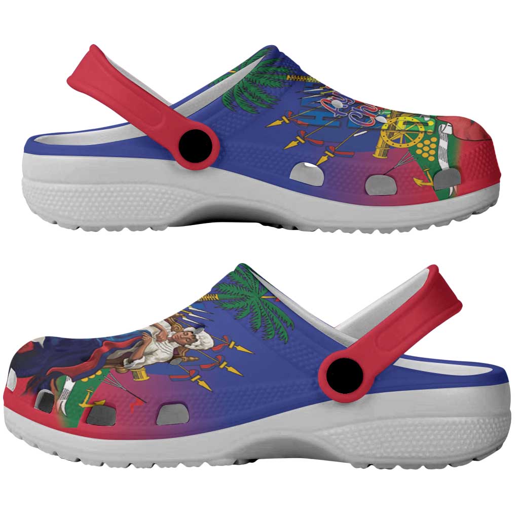 Catherine Flon Haiti Flag Day Clogs Shoes Ayiti Cherie Coat Of Arms