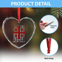 Catholic Knight Templar Crusader Cross Heart Crystal Glass Ornament Knight Templar Patriotic American Flag